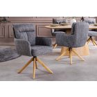 Design forgószék Maddison V szürke tölgy lábak