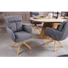 Design forgószék Maddison V szürke tölgy lábak