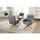 Design forgószék Maddison V szürke tölgy lábak