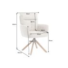 Design forgószék Maddison V szürke tölgy lábak