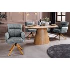 Design forgószék Maddison V zöld tölgy lábak