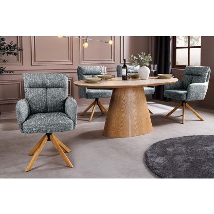 Design forgószék Maddison V zöld tölgy lábak