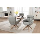 Design forgószék Maddison V zöld tölgy lábak