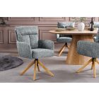 Design forgószék Maddison V zöld tölgy lábak