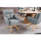 Design forgószék Maddison V zöld tölgy lábak