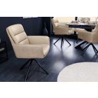 Design forgószék Maddison III bézs bőr