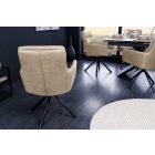 Design forgószék Maddison III bézs bőr