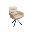 Design forgószék Maddison III bézs bőr