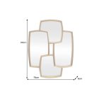 Stílusos tükör Fiora 90 cm arany