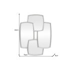 Stílusos tükör Fiora 90 cm ezüst