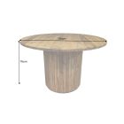 Stílusos kör étkezőasztal Valette 120 cm sheesham