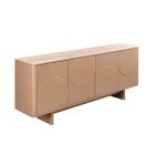 Stílusos komód Elion 180cm 3D barna / travertin márvány hatású kerámia fedlap