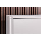 Stílusos magas komód Elion 130cm 3D fehér / fehér márvány hatású kerámia fedlap  