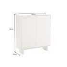 Stílusos magas komód Elion 130cm 3D fehér / fehér márvány hatású kerámia fedlap  