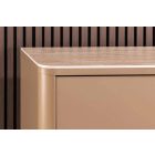 Stílusos magas komód Elion 130cm 3D barna / travertin márvány hatású kerámia fedlap