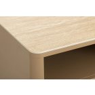 Stílusos éjjeliszekrény Elion 50cm 3D barna / travertin márvány hatású kerámia fedlap 