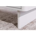 Stílusos dohányzóasztal Elion 120cm 3D fehér / fehér márvány  