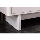 Stílusos komód Elion 150cm 3D fehér / fehér márvány hatású kerámia fedlap  