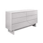 Stílusos komód Elion 150cm 3D fehér / fehér márvány hatású kerámia fedlap  