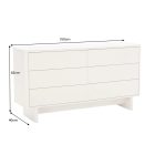 Stílusos komód Elion 150cm 3D fehér / fehér márvány hatású kerámia fedlap  