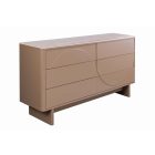 Stílusos komód Elion 150cm 3D barna / travertin márvány hatású kerámia fedlap  