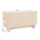 Stílusos komód Elion 150cm 3D barna / travertin márvány hatású kerámia fedlap  