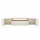 Stílusos TV asztal Arvo 160cm függő fehér - natúr barna