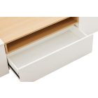 Stílusos TV asztal Arvo 160cm függő fehér - natúr barna