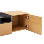 Stílusos TV asztal Arvo 160cm függő natúr barna - fekete