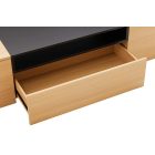 Stílusos TV asztal Arvo 160cm függő natúr barna - fekete