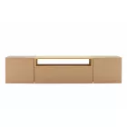 Stílusos TV asztal Arvo 160cm függő világosbarna - natúr barna 