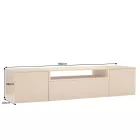 Stílusos TV asztal Arvo 160cm függő világosbarna - natúr barna 