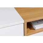 Stílusos TV asztal Arvo 160cm fehér - natúr barna