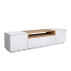 Stílusos TV asztal Arvo 160cm fehér - natúr barna