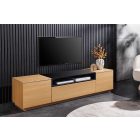 Stílusos TV asztal Arvo 160cm natúr barna - fekete