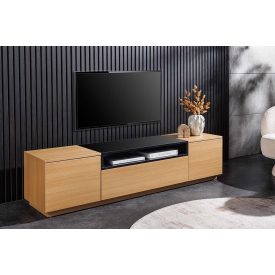Stílusos TV asztal Arvo 160cm natúr barna - fekete