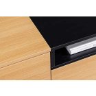 Stílusos TV asztal Arvo 160cm natúr barna - fekete