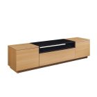 Stílusos TV asztal Arvo 160cm natúr barna - fekete