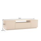 Stílusos TV asztal Arvo 160cm világosbarna - natúr barna 