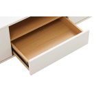 Stílusos TV asztal Arvo 200cm függő fehér - natúr barna