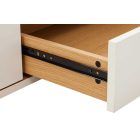 Stílusos TV asztal Arvo 200cm függő fehér - natúr barna