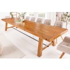 Stílusos étkezőasztal Grand Timber 300 cm fenyő 8 cm asztallappal vintage barna 