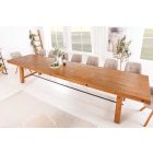 Stílusos étkezőasztal Grand Timber 300 cm fenyő 8 cm asztallappal vintage barna 