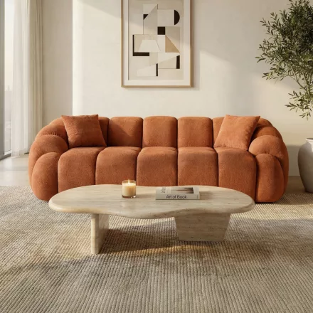 Varese design 3 személyes kanapé 233 cm téglavörös