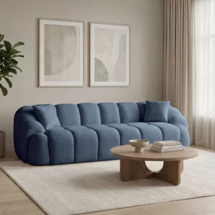 Varese design 4 személyes kanapé 268 cm sötétkék