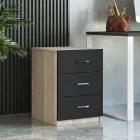 Floreno 5 elemes  irodabútor szett tölgy–fekete