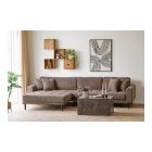 Arden Lounge Sofa sarok ülőgarnitúra 290 cm barna kord - jobbos 