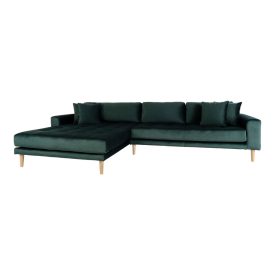   Arden Lounge Sofa sarok ülőgarnitúra 290 cm sötétzöld bársony - balos
