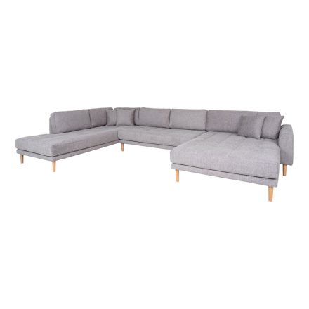 Arden XXL Lounge Sofa U alaku ülőgarnitúra 370 cm szürke - jobbos