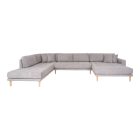 Arden XXL Lounge Sofa U alaku ülőgarnitúra 370 cm szürke - jobbos